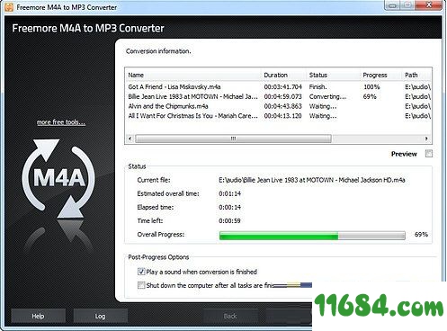 Freemore M4A to MP3 Converter破解版下载-M4a转MP3工具Freemore M4A to MP3 Converter v10.8.1 最新版下载