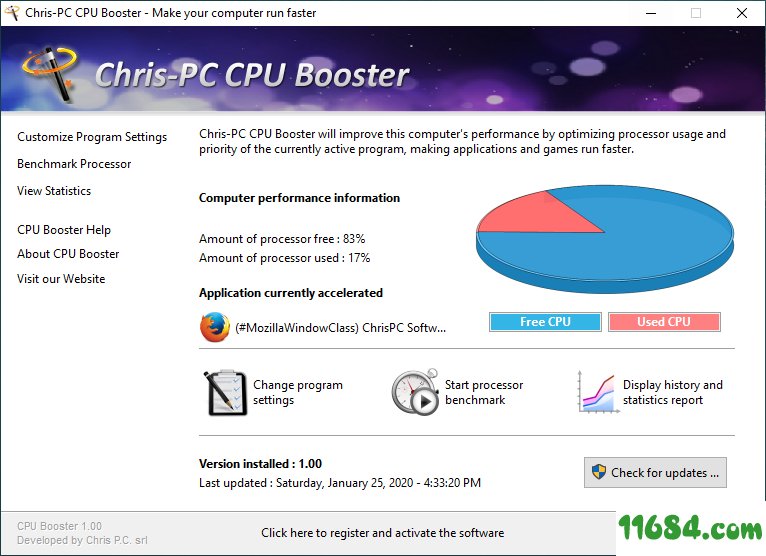 Chris-PC CPU Booster破解版下载-Chris-PC CPU Booster 1.00 中文免费版下载