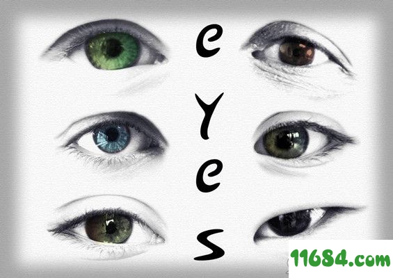 欧美眼睛素材图案笔刷下载-欧美眼睛素材图案PS笔刷下载