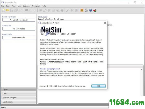 Boson NetSim破解版下载-网络仿真软件Boson NetSim 11 v11.7.6487 中文绿色版下载