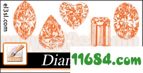 精美钻石宝石图案PS笔刷下载-精美钻石、宝石图案素材PS笔刷下载
