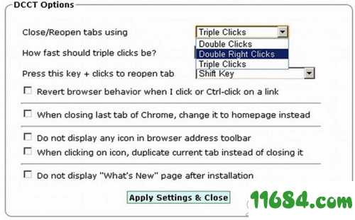 Double Click Closes Tab破解版下载-双击关闭标签页插件Double Click Closes Tab v1.0.9 绿色版下载