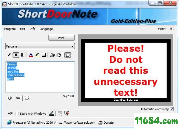 ShortDoorNote破解版下载-速记工具ShortDoorNote v1.02 最新免费版下载