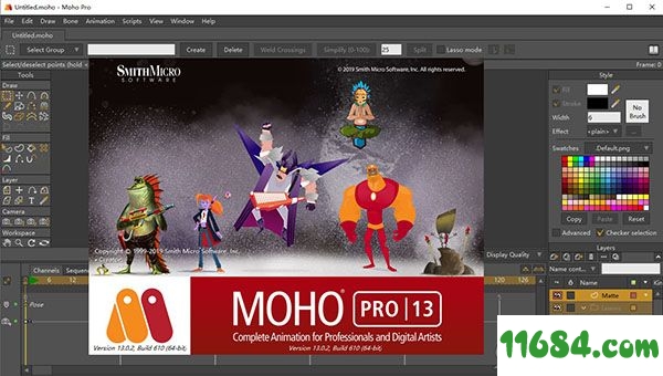Moho Pro破解版下载-2D动画制作软件Moho Pro v13.0.2.610 中文版 百度云下载