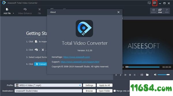 Total Video Converter破解版下载-视频转换软件Aiseesoft Total Video Converter v9.2.30 中文绿色版下载