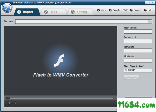 Flash to WMV Converter破解版下载-ThunderSoft Flash to WMV Converter v4.1.0.0 免费版下载