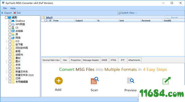 SysTools MSG Converter破解版下载-SysTools MSG Converter V4.0 绿色版下载