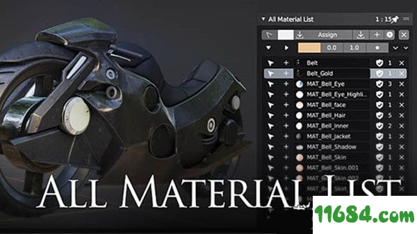 All Material List Blender插件下载-Blender插件All Material List Blender v2.1.0 免费版下载