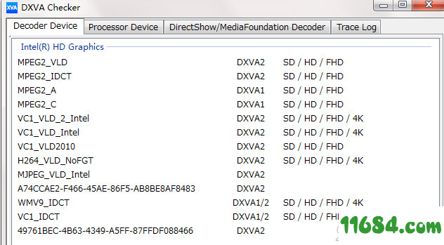 DXVA Checker绿色版下载-显卡硬件测试软件DXVA Checker v3.16.3 绿色版下载