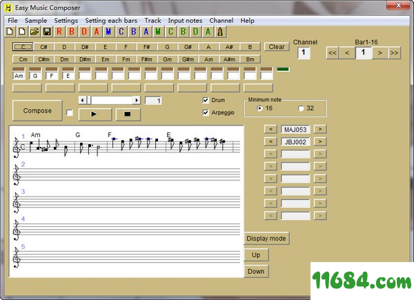 Easy Music Composer免费版下载-音乐制作软件Easy Music Composer v1.0.0.1 最新免费版下载