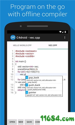c语言编译器C4droid v6.97 安卓手机汉化版 - 巴士下载站www.11684.com