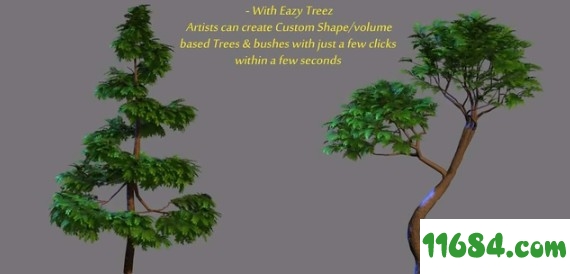 Gumroad Easy Treez插件下载-maya灌木丛树干动画生成插件Gumroad Easy Treez v2.0 最新免费版下载