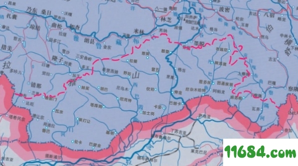 藏南地图全图高清版大图下载-藏南地图全图高清版大图（JPEG格式） 下载