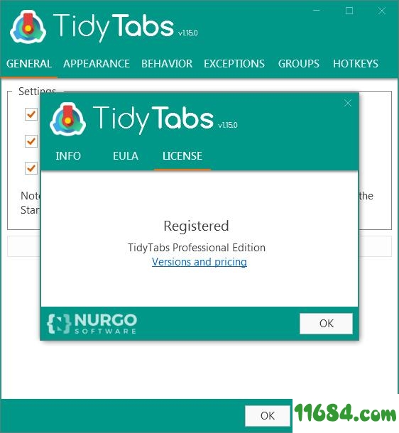 TidyTabs破解版下载-桌面标签管理工具TidyTabs v1.15 破解版下载