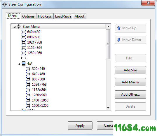 Sizer Configuration下载-窗口大小调整工具Sizer Configuration v4.0 免费版下载