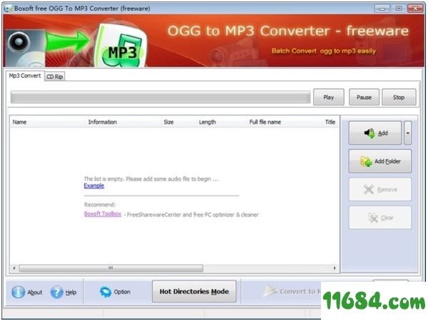 free Ogg to MP3 Converter下载-Boxoft free Ogg to MP3 Converter v1.0 免费版下载