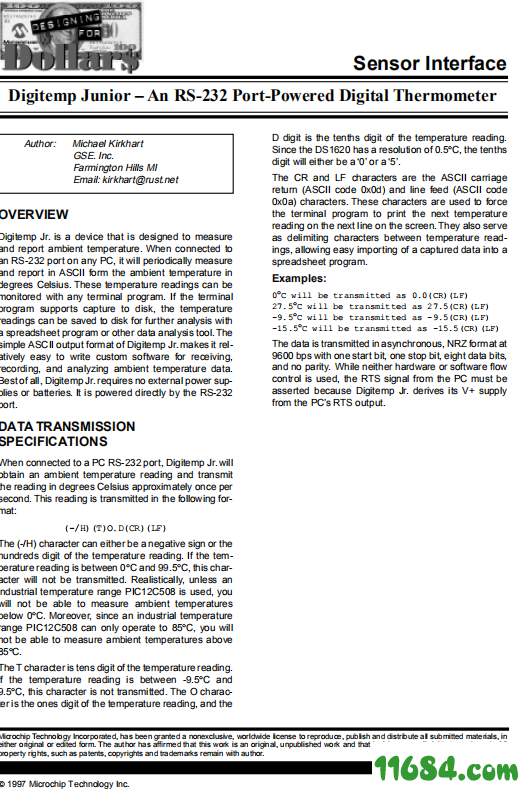 Microchip PIC系列单片机RS232通讯应用(PDF格式)