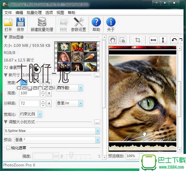 PhotoZoom破解版下载-图片无损放大工具Benvista PhotoZoom Pro v6.1.0 中文免费版下载