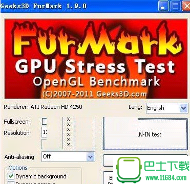 显卡测试软件Furmark v1.18.0 汉化免费版下载