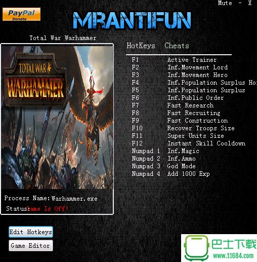 战锤全面战争修改器+17 v1.3.0 by MrAntiFun下载