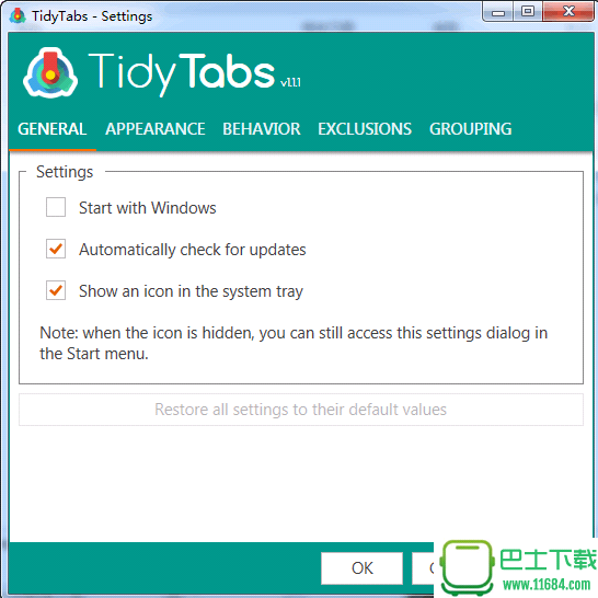 多窗口整合标签管理工具TidyTabs v1.11 最新免费版下载