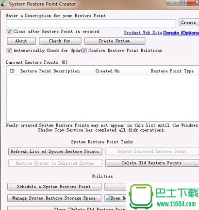 Restore Point Creator(还原点创建工具) v6.2.12 最新免费版下载