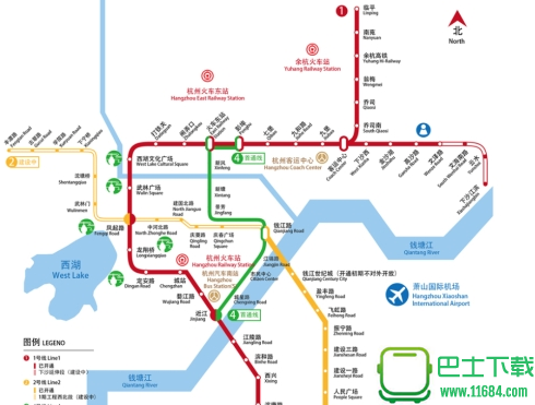 杭州地铁线路图2017 高清版下载