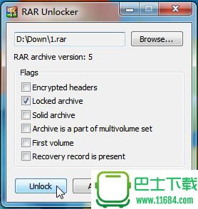 RAR Unlocker下载-RAR Unlocker v4.0（去除rar文件的锁定属性）下载v4.0