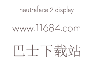 neutraface 2 display light/medium字体下载