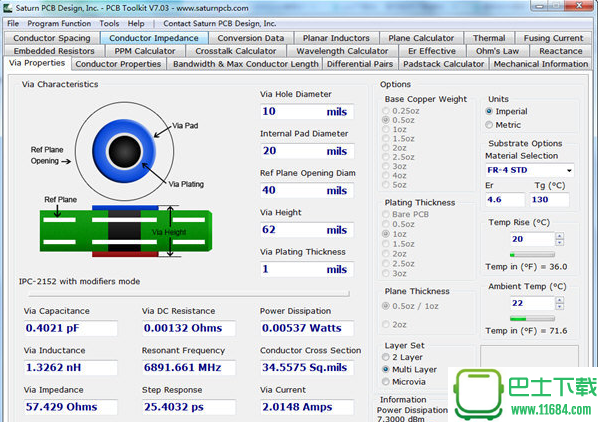 PCB参数计算神器Saturn PCB Design Toolkit 7.03 特别版下载