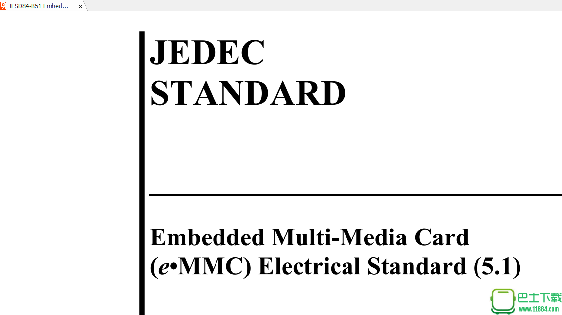 JESD84（该资源已下架）-B51 Embedded MultiMedia Card(eMMC) Electrical Standard 5.1下载