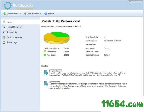 系统还原RollBackRxPro10.7 中文版（支持win10,8.1 64bit）下载