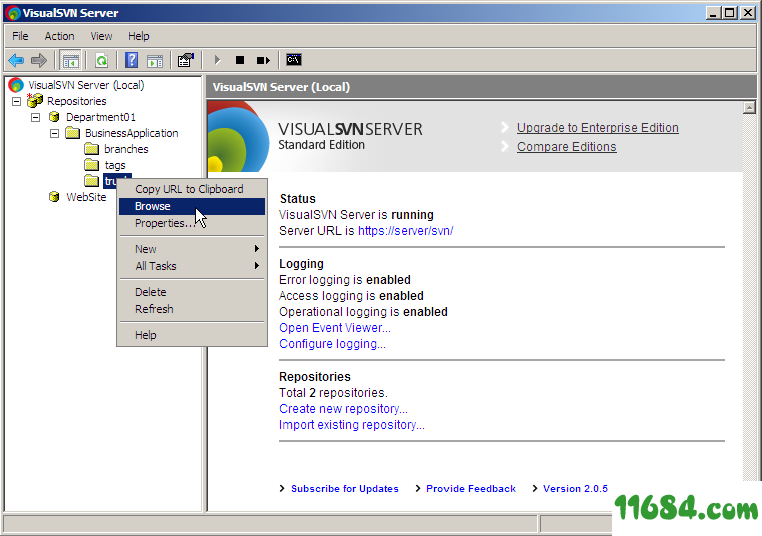 VisualSVN Server x64 3.6.1 官方最新版下载
