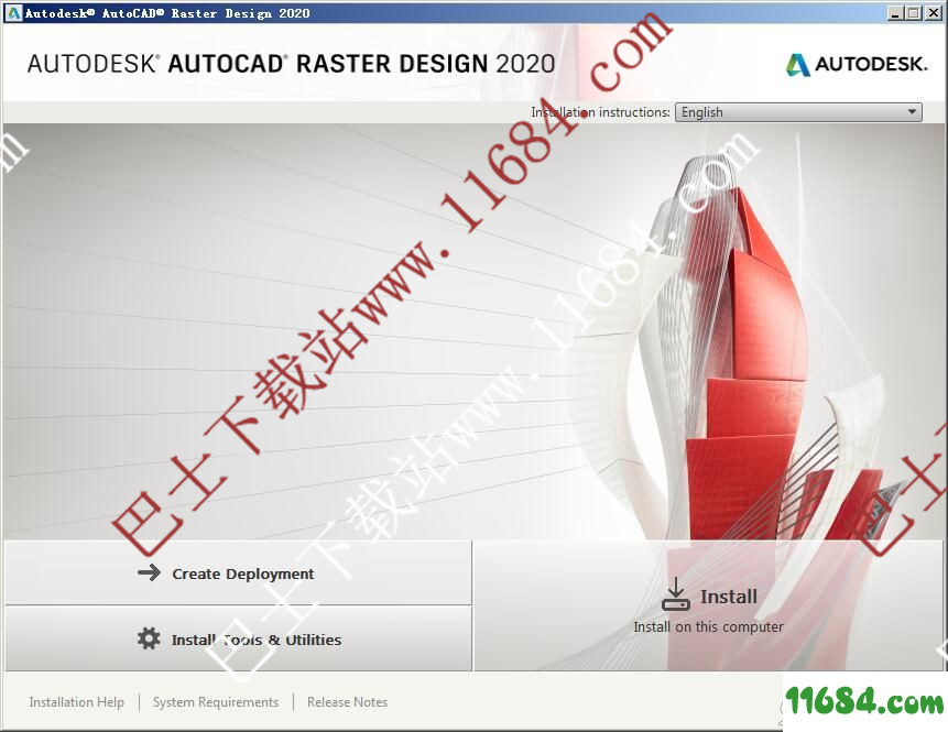 Autodesk AutoCAD Raster Design 2020破解版下载-光栅化扫描图软件Autodesk AutoCAD Raster Design 2020 中文破解版64位(附注册机+破解教程)下载