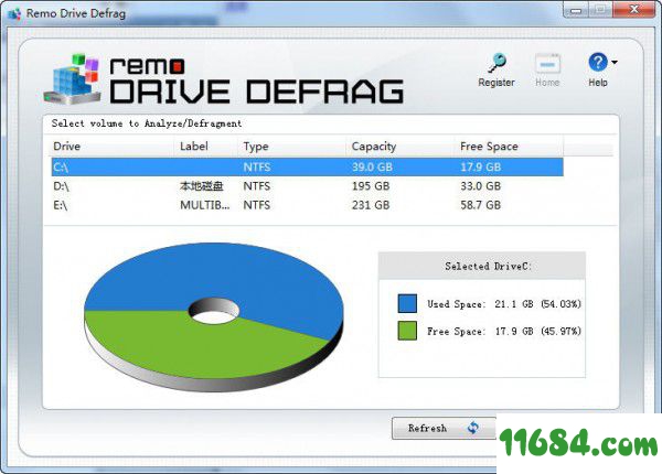 Remo Drive Defrag破解版下载-磁盘碎片整理软件Remo Drive Defrag 2.0.0.44 中文免费版下载