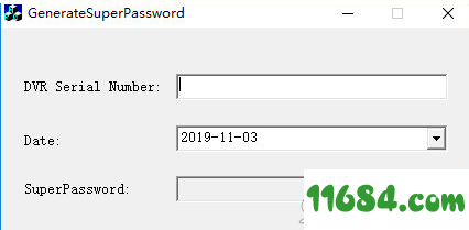 Generate Super Password破解版下载-DVR密码破解工具Generate Super Password v1.0 免费版下载