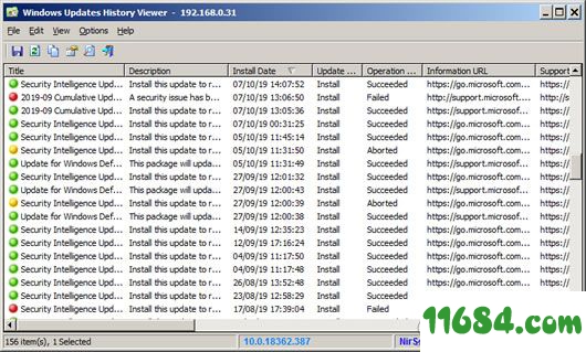 Windows Updates History Viewer下载-更新历史查看器Windows Updates History Viewer v1.11 绿色版下载