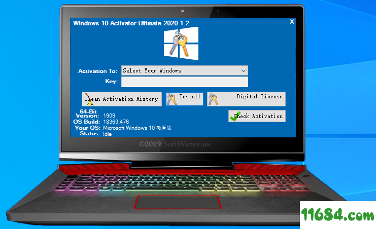Windows 10 Activator Ultimate破解版下载-Windows 10 Activator Ultimate 2020 1.2 中文免费版下载