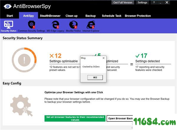 Abelssoft AntiBrowserSpy破解版下载-系统反间谍软件Abelssoft AntiBrowserSpy 2020 中文汉化版下载