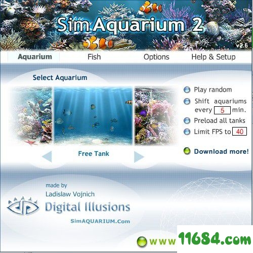 Sim AQUARIUM 2破解版下载-鱼缸屏保软件Sim AQUARIUM 2 v2.6d 最新免费版下载