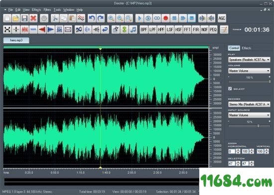 Dexster Audio Editor破解版下载-Softdiv Dexster Audio Editor v4.8 绿色破解版下载