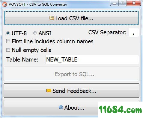 CSV to SQL Converter破解版下载-CSV转SQL转换器VOVSOFT CSV to SQL Converter v1.2 免费版下载