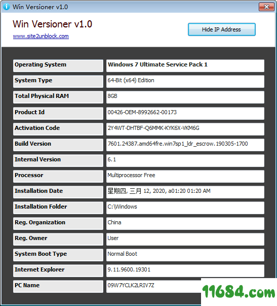 Win Versioner免费版下载-系统信息检测工具Win Versioner v1.0 免费版下载
