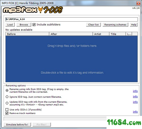 MP3 Fox免费版下载-MP3批量重命名工具MP3 Fox v4.14 最新免费版下载