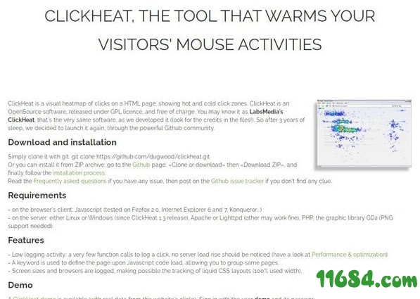ClickHeat免费版下载-HTML页面点击热图ClickHeat v1.0 最新免费版下载