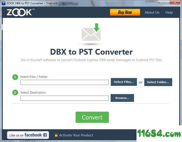 DBX to PST Converter破解版下载-ZOOK DBX to PST Converter(DBX转PST工具)v3.0免费版下载