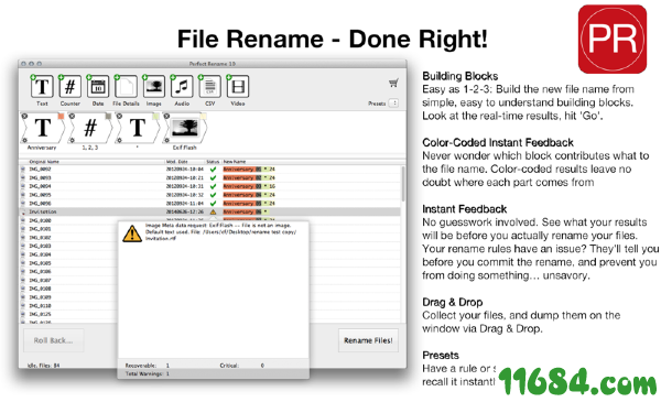 Perfect Rename下载-文件重命名软件Perfect Rename for Mac v10.4.3 最新版下载