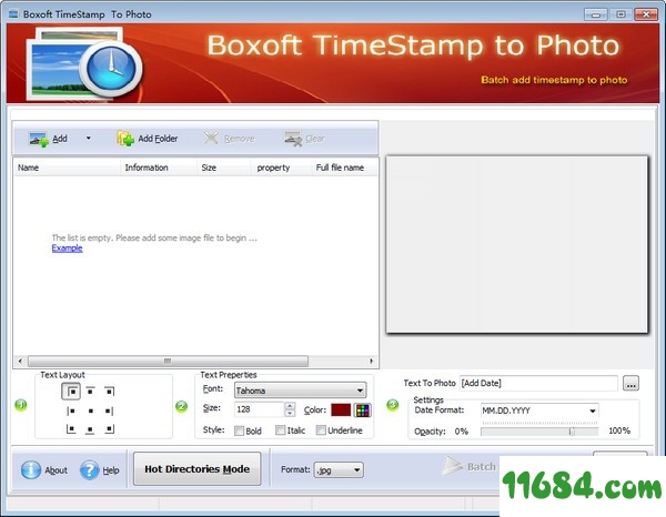 Boxoft TimeStamp to Photo免费版下载-时间戳软件Boxoft TimeStamp to Photo v1.6.0 免费版下载