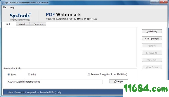 SysTools PDF Watermark免费版下载-PDF水印去除工具SysTools PDF Watermark v4.0 最新免费版下载